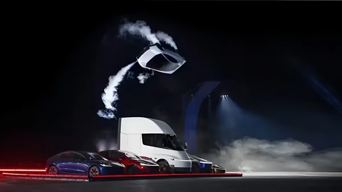 Elon Musk surpreende o mundo com Tesla Roadster voador equipado com tecnologia da SpaceX